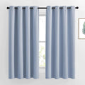 NICETOWN Blackout Curtains for Bedroom 63 inch Length 2 Panels - Window Treatment Thermal Insulated Solid Grommet Blackout for Living Room (52 by 63 Inch,Vintage Blue)