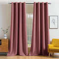 MIULEE Blackout Curtains 96 Inches Long for Bedroom Living Room Thermal Insulated Room Darkening Grommet Top Solid Light Blocking Drapery Set of 2 Window Panels Dusty Rose