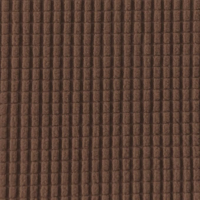 Easy-Going Stretch Oversized Sofa Slipcover 1-Piece Sofa Cover Furniture Protector Couch Soft with Elastic Bottom for Kids, Polyester Spandex Jacquard Fabric Small Checks Brown