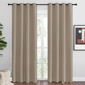 NICETOWN Taupe Blackout Curtains 86" Long, 55" Wide, 2 Pieces for Office, Dining, Guest Room - Sound Reducing, Heat and Cold Block Panels for Modern Decorative