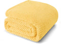 Whale Flotilla King Size Fuzzy Fleece Blanket for Bed, 90x104 Inch Fluffy Warm Soft Jacquard Blankets for All Season, Lightweight and Cozy, Yellow