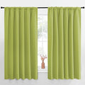 NICETOWN Blackout Curtains for Bedroom, Blackout Curtain Panels, Fresh Green, 1 Pair, 70 by 63-inch, Window Treatment Energy Saving Thermal Insulated Solid Rod Pocket Blackout Drapes/Draperies