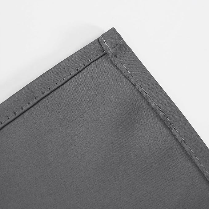 LEMOMO Blackout Curtains 52 x 120 Inch Long Frost Grey Curtains Set of 2 Panels Room Darkening Curtains for Bedroom and Living Room