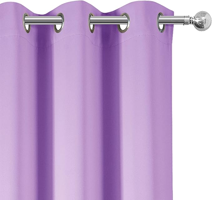 LEMOMO Blackout Curtains 38 x 54 inch/Lavender Curtains Set of 2 Panels/Thermal Insulated Room Darkening Bedroom Curtains