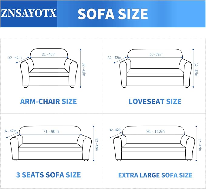 ZNSAYOTX 1 Piece Jacquard Chair Slipcovers for Living Room High Stretch Chair Covers with Arms Anti Slip Pets Friendly Couch Sofa Armchair Cover Furniture Protector (Small, White)