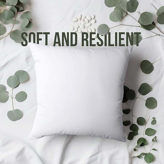 Utopia Bedding Throw Pillows (Set of 1, White) – 18 x 18 Inches Down Alternative Pillows for Bed, Sofa, and Couch - Fluffy Decorative Stuffer Pillow for Indoors & Outdoors