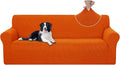 U-NICE HOME Stretch Couch Cover Sofa Cover Sofa Slipcover Furniture Protector for 3 Cushion Couch Sofa Pet Friendly(Sofa, Orange)