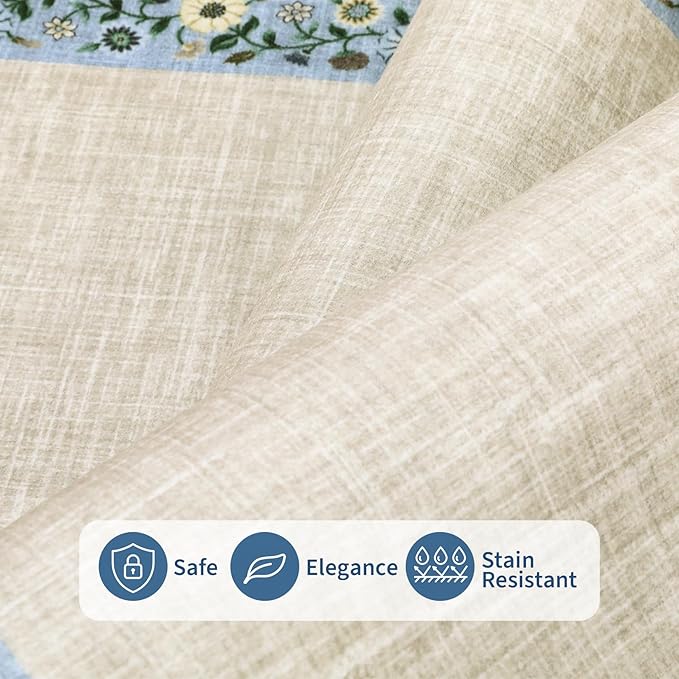 GarveeHome 4x6 Area Rugs for Bedroom Living Room Machine Washable Rugs Floral Bordered Small Carpet Non-Slip Stain Resistant Accent Carpet for Dining Room Table Apartment Office, Beige