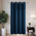 Joydeco Blackout Patio Sliding Door Curtains 84 Inches Long, Grommet Privacy Room Divider Curtains, Extra Wide Thermal Blackout Drapes for Bedroom Living Room (Navy Blue, 60Wx84L, 1 Panel)