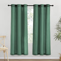NICETOWN Olive Green Thick Linen Curtains 72" Length, Grommet Privacy Window Treatments Linen Weave with Light Penetration Vertical Drapes for Farmhouse/Home Office, W42 x L72, 2 Panels
