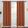 NICETOWN Bedroom Small Blackout Curtains 78 inches Long, Burnt Orange, 1 Pair, 42 x 78 inches, Privacy and Thermal Insulated Blackout Drapes for Office Windows