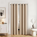 MIULEE Blackout Door Curtain Set of 2, 34 x 80 Inch Beige Thermal Insulated Room Divider Drapes with Grommet Top for Privacy Cover, Living Room, Bedroom, Closet & Temporary Doorway