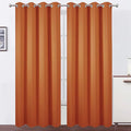 LEMOMO Blackout Curtains 52 x 95 inch/Orange Curtains Set of 2 Panels/Thermal Insulated Room Darkening Bedroom Curtains