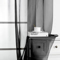 OWENIE Short Sheer Curtains 30 Inches 2 Panels Set, Kitchen Tiers Light Filtering Rod Pocket Cafe Curtains for Bathroom Small Half Window, 42 in W x 30 in L, Black