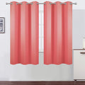 LEMOMO Coral Blackout Curtains 42 x 63 Inch Length/Set of 2 Curtain Panels/Thermal Insulated Room Darkening Blackout Curtains for Bedroom