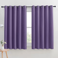 NICETOWN Lilac Purple Blackout Curtain Panels for Bedroom, 2 Panels, W70 x L63-inch, Grey, Thermal Insulated Grommet Top Blackout Draperies and Drapes for Basement
