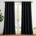 NICETOWN Blackout Curtains Grommet 2 Panels Black Drapes 95Inches Long