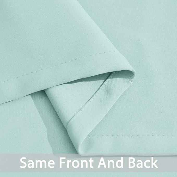 Yakamok Blackout Curtains for Bedroom，Thermal Insulated Room Darkening Drapes for Living Room, Set of 2 Panels (Aqua,38 x 36Inch)