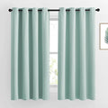 NICETOWN Aqua Blue Blackout Curtains 63 inches Long for Bedroom, Grommet Solid Thermal Drapes Light Blocking Window Treatments Sound Reducing for Living Room, W46 x L63, 2 Panels