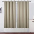LEMOMO Beige Thermal Blackout Curtains/52 x 72 Inch/Set of 2 Panels Room Darkening Curtains for Bedroom
