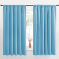 NICETOWN Blackout Curtains for Bedroom, Blackout Curtain Panels, Teal Blue, 1 Pair, 62 by 63-inch, Window Treatment Energy Saving Thermal Insulated Solid Rod Pocket Blackout Drapes/Draperies