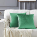 GIGIZAZA Decor Throw Couch Pillow Covers,Set of 2 Sofa Cushion Mint Turquoise Pillow Covers,Velvet Pillow Cases 24 x 24inch
