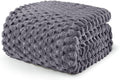Exclusivo Mezcla Fleece King Blanket for Bed, Extra Large Fuzzy Dark Grey Bed Blankets, Soft Cozy Plush Sofa Throws for All Seasons, 90x104 Inches