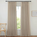 NICETOWN Thick Flax Linen Camel Curtains 108 inches Long, Pinch Pleated Linen Blend Privacy Added with Light Filtering Window Treatments for Living Room/Bedroom, W50 x L108, 2 Panels