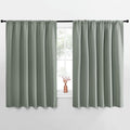 NICETOWN Window Curtains Blackout Drapes - Thermal Insulated Solid Rod Pocket Blackout Curtains/Draperies for Living Room (Sage Green, One Pair, 62 by 63-Inch)
