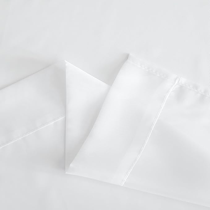 NICETOWN White Short Kitchen Curtains Over Sink 30 inches Long 2 Panels, Grommet Airy Cafe Curtains Cute & Elegant with Light Filtering Window Treatments for Nursery, W42 x L30
