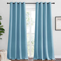 NICETOWN Teal Blue Blackout Curtains 120 inches Length for Living Room, 2 Panels, 55" Wide, Thermal Insulated Long Drapes for Large Window