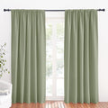 RYB HOME Large Blackout Curtains for Bedroom 84 inches Long 2 Panels Set, Privacy Thermal Insultaed Sunlignt Heat Blocking Drapes for Sliding Patio Door, Width 70 by Length 84, Sage Green