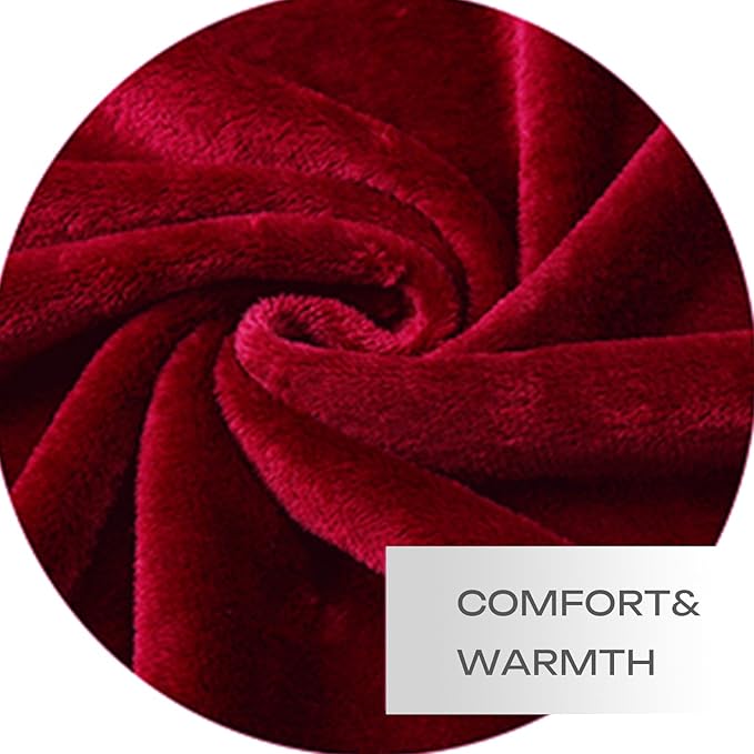 JIAHANNHA Red Throw Blanket Decorations Thin Fleece Blanket 50"x60",Super Soft Cozy Plush Throw Blanket for Couch Sofa Bed,Warm and Lightweight Bed Blankets for Adults