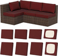 8Pcs Stretch Patio Cushion Covers, Outdoor Couch & Sofa Replacement Slipcovers for Patio Furniture Cushion Covers, Washable Reusable Furniture Protector