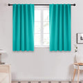 Deconovo Blackout Curtains, Thermal Insulated, W42 x L54 2 Panels, Back Tab, Machine Washable, Room-Darkening Drapes for Bedroom/Living Room Turquoise