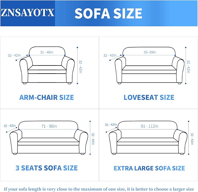 ZNSAYOTX 1 Piece Jacquard Couch Covers for 2 Cushion Couch High Stretch Loveseat Slipcover for Pets Dogs Anti Slip Love Seat Sofa Slipcover Furniture Protector (Medium, Orange)