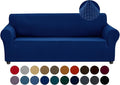 Joccun Stretch Couch Cover Slipcovers, 1-Piece Sofa Covers for 3 Cushion Couch Spandex Jacquard Washable Furniture Protector Cover for Living Room,Kids,Pets(Sofa,Classic Blue)