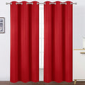 LEMOMO Blackout Curtains 38 x 84 inch/Bright Red Curtains Set of 2 Panels/Thermal Insulated Room Darkening Bedroom Curtains