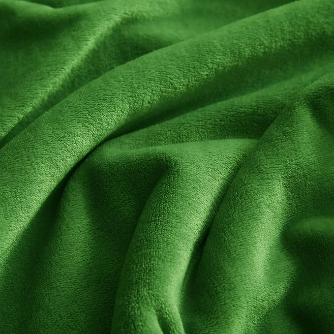 KMUSET Fleece Blanket Twin Size Emerald Lightweight Super Soft Cozy Luxury Bed Blanket Microfiber