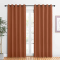 NICETOWN Room Darkening Draperies Window Curtain Panels, Burnt Orange, 2 Panels, W60 x L84 -inch, Thermal Insulated Grommet Room Darkening Curtains for Bedroom