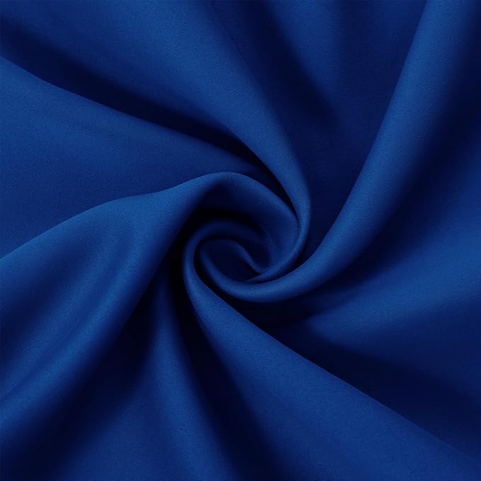 LEMOMO Blackout Curtains 66 x 84 inch/Royal Blue Curtains Set of 2 Panels/Thermal Insulated Room Darkening Bedroom Curtains