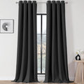 Joydeco Blackout Curtains 108 Inch Length 2 Panels Set, Thermal Insulated Long Curtains& Drapes 2 Burg, Room Darkening Grommet Drapes for Living Room Bedroom Window (Dark Grey, W52 x L108 Inch)