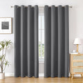 ChrisDowa Blackout Curtains 70 inches Wide for Bedroom - 2 Panels Set Extra Wide Grommet Thermal Insulated Room Darkening Curtains for Living Room (Grey, 70 x 63 Inch)