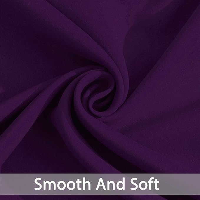 Yakamok Purple Blackout Curtains for Bedroom, Grommet Thermal Insulated Room Darkening Blackout Drapes for Living Room, 2 Panels,52W x 72L Inch