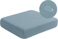 Water Repellent Sofa Seat Slipcovers Stretch Cushion Covers, Seaters Replacement for Furniture Protector, Soft Flexibility with Elastic Bottom (Small, Dusty Blue)