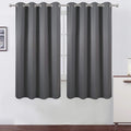 LEMOMO Frost Grey Blackout Curtains 66 x 63 Inch Length/Set of 2 Curtain Panels/Thermal Insulated Room Darkening Blackout Curtains for Bedroom