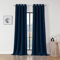 Joydeco Blackout Curtains 108 Inch Length 2 Panels Set, Thermal Insulated Long Curtains& Drapes 2 Burg, Room Darkening Grommet Drapes for Living Room Bedroom Window (Navy Blue, W52 x L108 Inch)