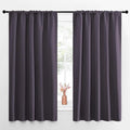 NICETOWN Blackout Curtains for Living Curtains, Greyish Purple, Set of 2, 52 by 63 Inch, Window Treatment Blackout Curtain Panels, Home Decor Thermal Insulated Solid Drapes for Bedroom