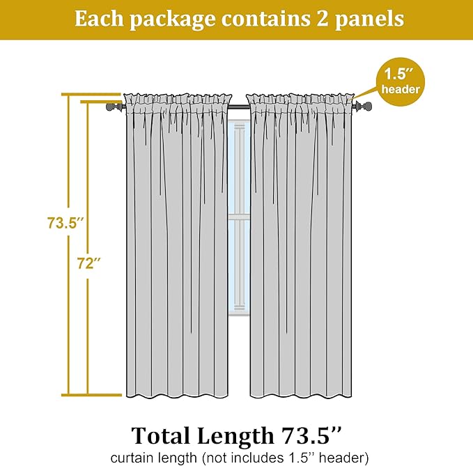 OWENIE Aqua Sheer Curtains for Bedroom Living Room 72 Inches Long 2 Panels Set, Modern Light Filtering Sheer Curtain Rod Pocket Clear Drapes for Window Sliding Door, Aqua, Each 42 x 72 Inch