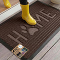 GORILLA GRIP 100% Waterproof All-Season WeatherMAX Doormat US Designed Natural Rubber, Stain and Fade Resistant, Low Profile Indoor Outdoor Door Mats, Easy Clean Patio Mat, Espresso Home Paw